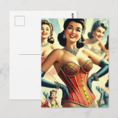 Beauty Corset Meisje Briefkaart (Voorkant / Achterkant)