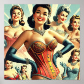  Beauty Corset Meisje Poster (Voorkant)