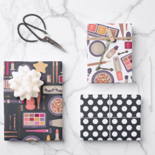 Beauty Cosmetics Makeup Wrapping Paper Set van 3