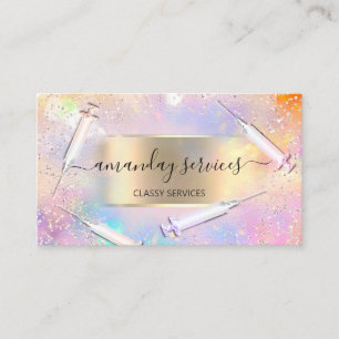 Beauty Cosmetologist Spuit Botox B12 QR Code Visitekaartje