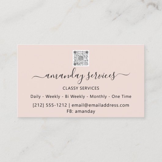 Beauty Cosmetologist Spuit Botox B12 QRCode Roos Visitekaartje (Achterkant)