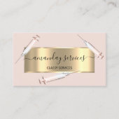 Beauty Cosmetologist Spuit Botox B12 QRCode Roos Visitekaartje (Voorkant)