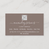 Beauty Cosmetologist Spuit Botox B12 QRCode Roos Visitekaartje (Achterkant)