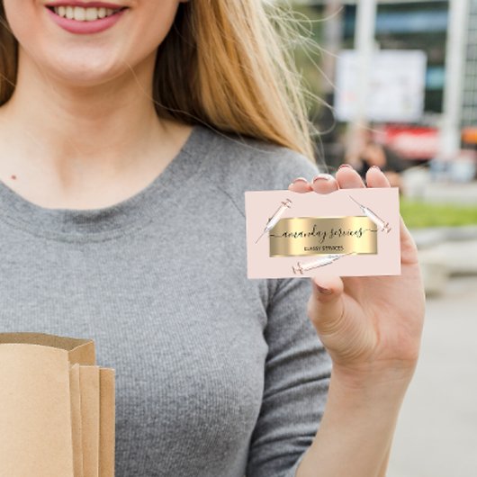 Beauty Cosmetologist Spuit Botox B12 QRCode Roos Visitekaartje