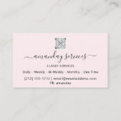 Beauty Cosmetologist Spuit Botox B12 QRCode Roze Visitekaartje (Achterkant)