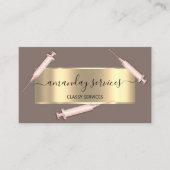 Beauty Cosmetologist Spuit Botox B12 QRCode SPA Visitekaartje (Voorkant)