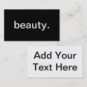 Beauty Cosmetologist Visitekaartje (Voorkant / Achterkant)