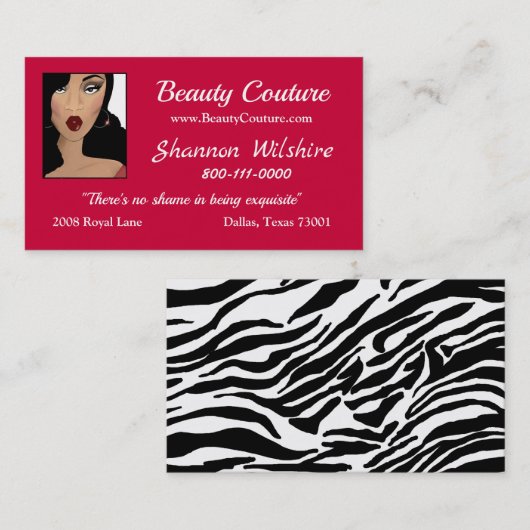 Beauty Couture Visitekaartjes (Voorkant / Achterkant)