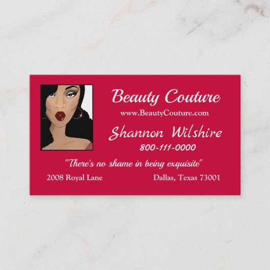 Beauty Couture Visitekaartjes (Voorkant)