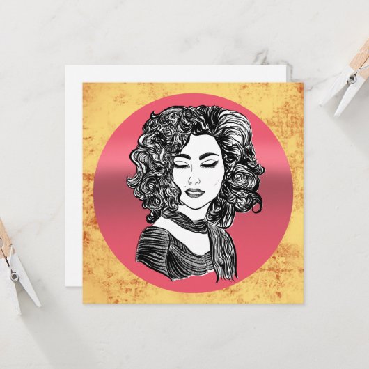 Beauty curly haar kaart (Voorkant / Achterkant in situ)