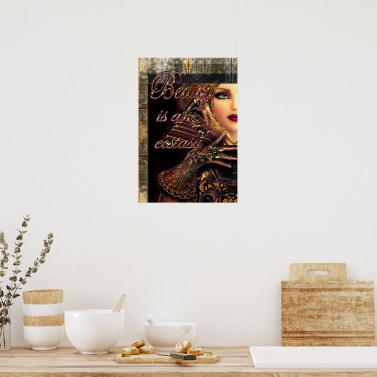 Beauty Cyborg Mode (Poster) Poster (Keuken)