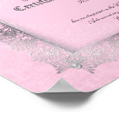 Beauty Diploma Certificate of Completion Pink Poster (Hoek)