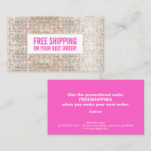 Beauty Discount Coupon Silver Sequins Roze (Voorkant / Achterkant)