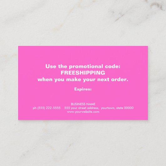 Beauty Discount Coupon Silver Sequins Roze (Achterkant)