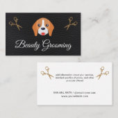 Beauty Dog Groomer Elite Shears Leather Visitekaartje (Voorkant / Achterkant)
