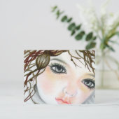 Beauty Doll Face Crown briefkaart (Staand voorkant)