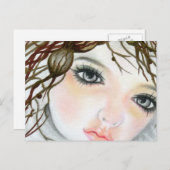Beauty Doll Face Crown briefkaart (Voorkant / Achterkant)