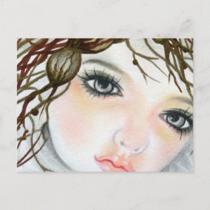 Beauty Doll Face Crown briefkaart