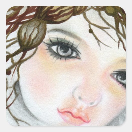 Beauty Doll Gezicht Kroon sticker (Voorkant)