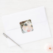 Beauty Doll Gezicht Kroon sticker (Envelop)
