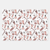 Beauty doodles schattig roze make-up + cosmetica c inpakpapier vel (Voorkant 3)