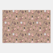 Beauty doodles schattig roze make-up + cosmetica c inpakpapier vel (Voorkant 2)