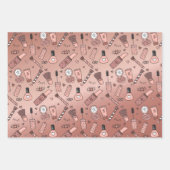 Beauty doodles schattig roze make-up + cosmetica c inpakpapier vel (Voorkant)