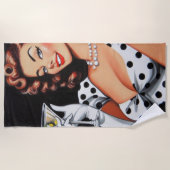 Beauty Drink Pin Up Strandlaken (Voorkant)
