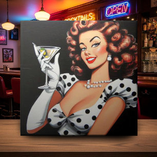 Beauty Drink Pin Up Tegeltje