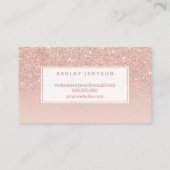 Beauty elegant typografie blush ombre roos gold visitekaartje (Achterkant)