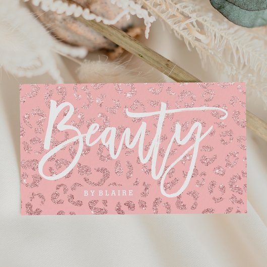 Beauty elegant typografie roos goudluiproze visitekaartje