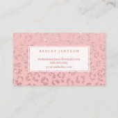 Beauty elegant typografie roos goudluiproze visitekaartje (Achterkant)