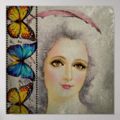 Beauty en Butterflies Poster (Voorkant)