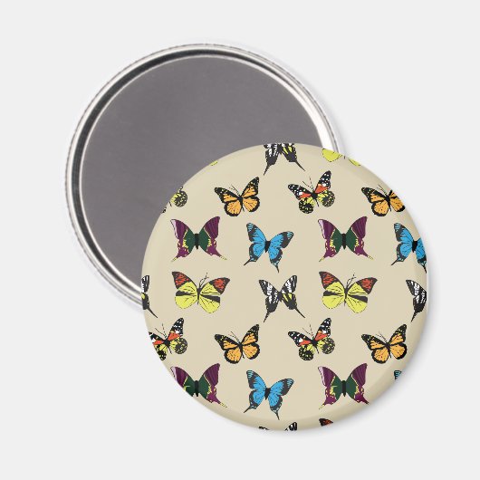 Beauty en Butterfly Magnet (Voorkant / Achterkant)