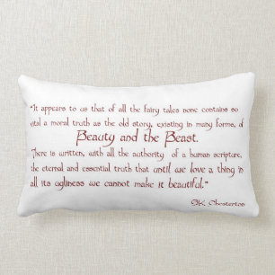 Beauty en de Beast Quote Pillow Kussen
