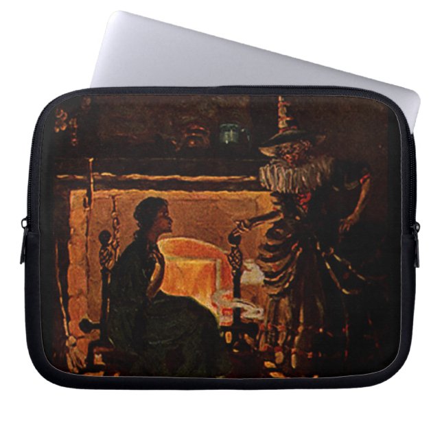 Beauty en de heks - laptop sleeve (Voorkant)