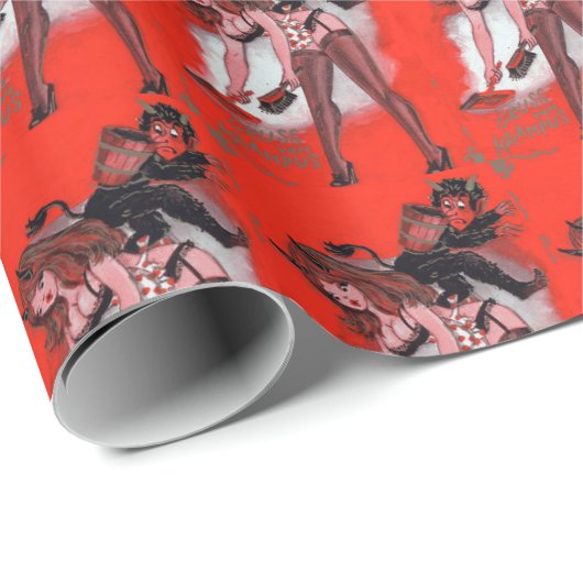 Beauty en de  kerst van de Krampus Cadeaupapier (Rol Hoek)