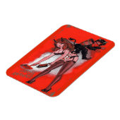 Beauty en de  kerst van de Krampus Magneet (Linkerzijde)