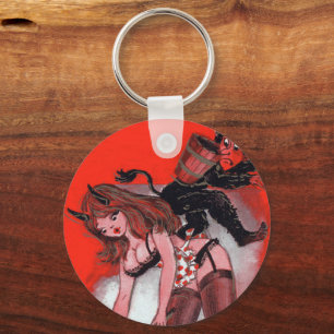 Beauty en de  kerst van de Krampus Sleutelhanger