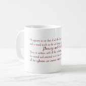Beauty en de Mok van het Beast Quote (Voorkant links)