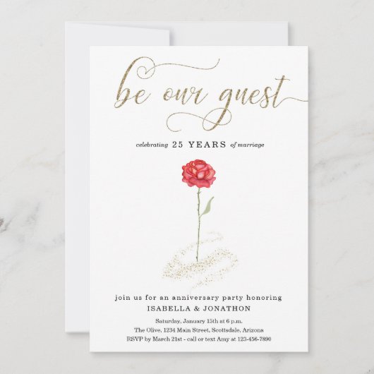 Beauty en de uitnodiging van de Beast Jubileum Par (Voorkant)