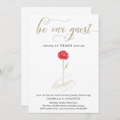 Beauty en de uitnodiging van de Beast Jubileum Par (Voorkant / Achterkant)