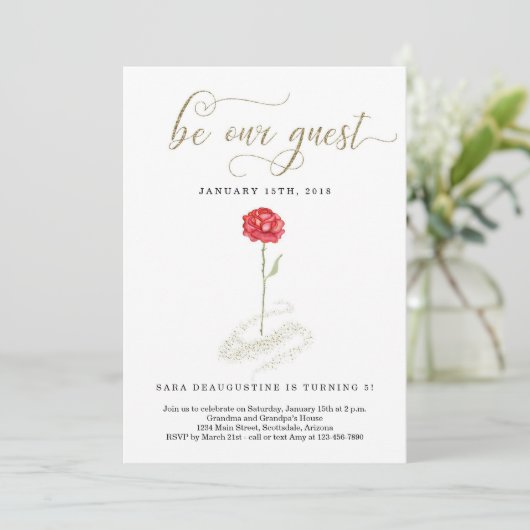 Beauty en de uitnodiging van de Beast van de verja (Staand voorkant)