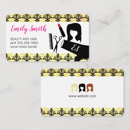Beauty en Hair Visitekaartje (Voorkant / Achterkant)