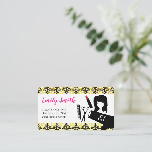 Beauty en Hair Visitekaartje (Staand voorkant)
