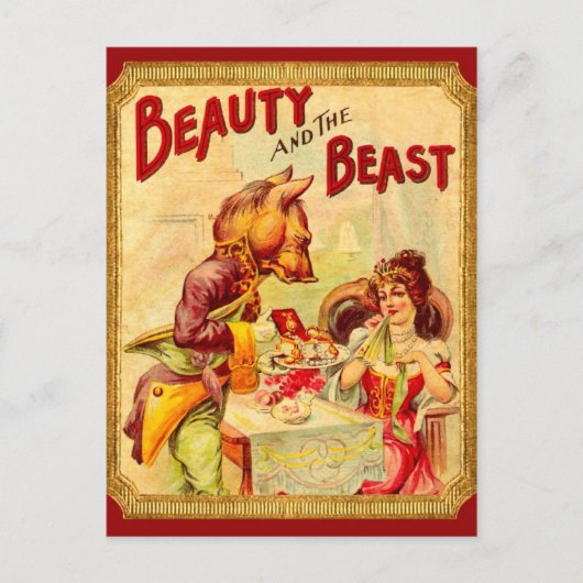 Beauty en het Beast Briefkaart (Voorkant)
