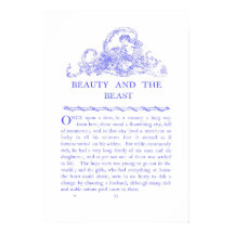 Beauty en het Beast Fairy Tale Blue Poster