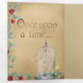 Beauty en het Beast Fairytale  Storybook Drieluik Uitnodiging (Binnenzijde eerst)