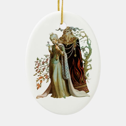 Beauty en het Beast Keramisch Ornament (Achterkant)
