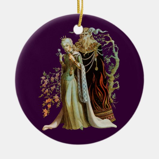 Beauty en het Beast Keramisch Ornament (Voorkant)